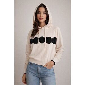 Marimekko x Uniqlo Sweater Hoodie Womens M Beige Wool Cashmere Knit Pullover